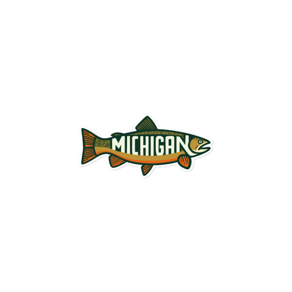 Michigan Trout Bubble-free stickers - Image 4