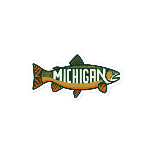 Michigan Trout Bubble-free stickers - Image 2