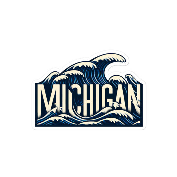 Michigan Waves Bubble-free Sticker - Image 2