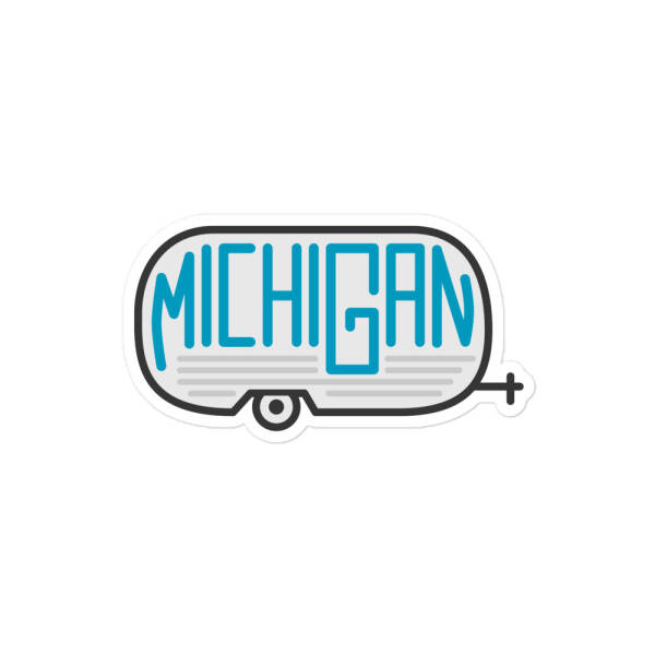 Michigan Camper Bubble-free Sticker - Image 3