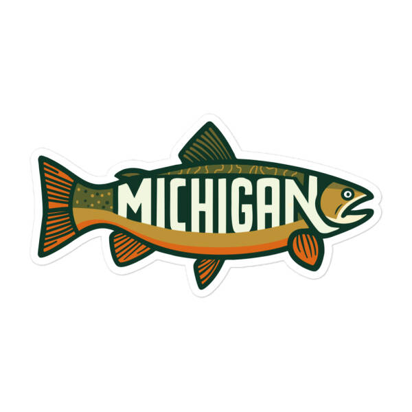 Michigan Trout Bubble-free stickers - Image 3