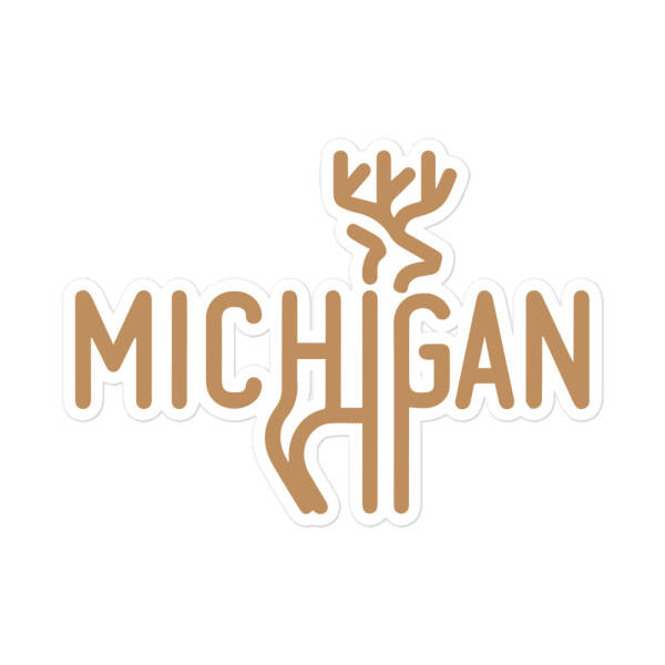 Michigan Buck Bubble-free Stickers - Image 4