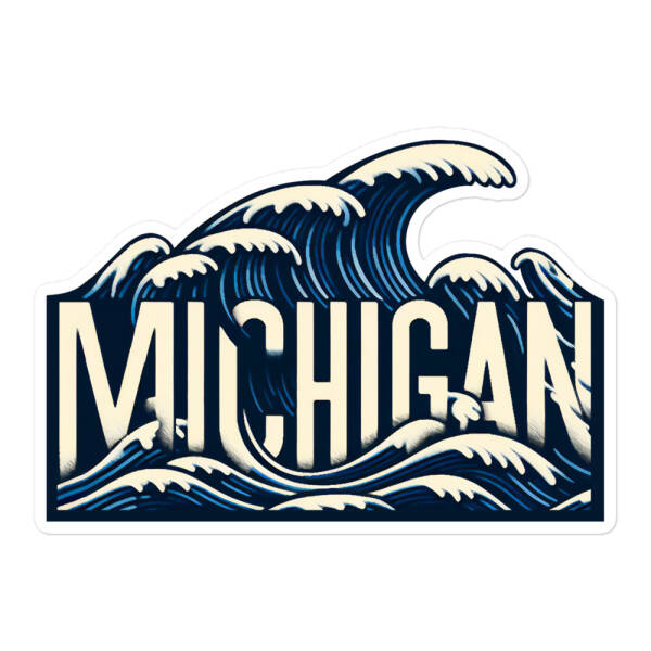 Michigan Waves Bubble-free Sticker - Image 3