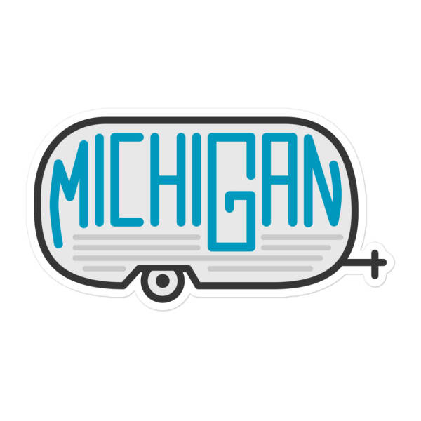 Michigan Camper Bubble-free Sticker - Image 4