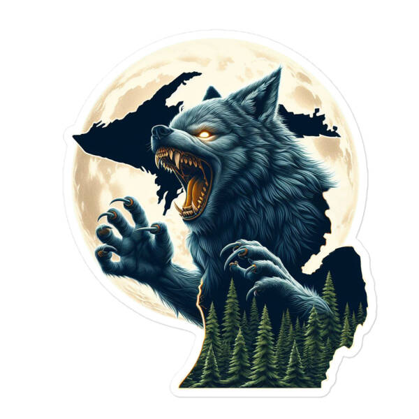 Michigan Dogman Bubble-free Sticker - Image 4