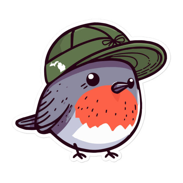 Michigan Robin Sticker - Image 3