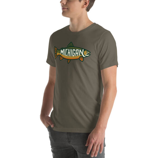 Michigan Trout Unisex T-shirt - Image 24