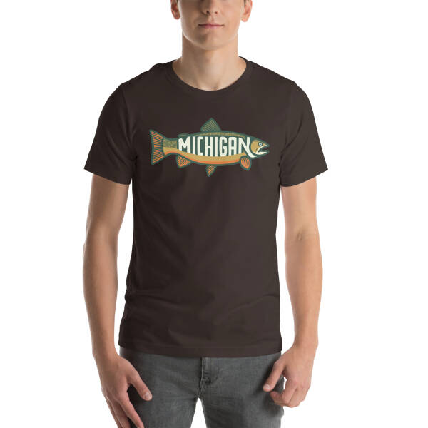 Michigan Trout Unisex T-shirt - Image 9