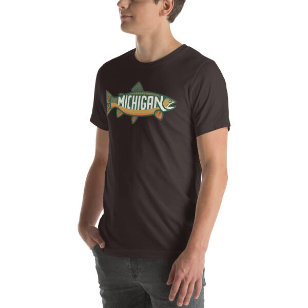 Michigan Trout Unisex T-shirt - Image 12