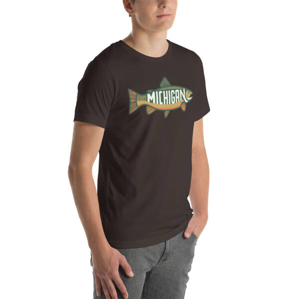 Michigan Trout Unisex T-shirt - Image 14