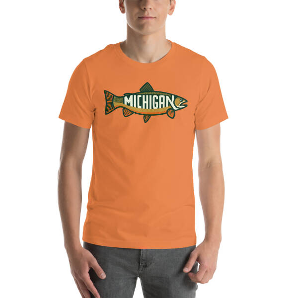 Michigan Trout Unisex T-shirt - Image 45