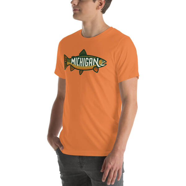 Michigan Trout Unisex T-shirt - Image 48