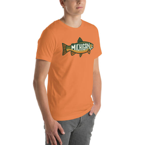 Michigan Trout Unisex T-shirt - Image 50