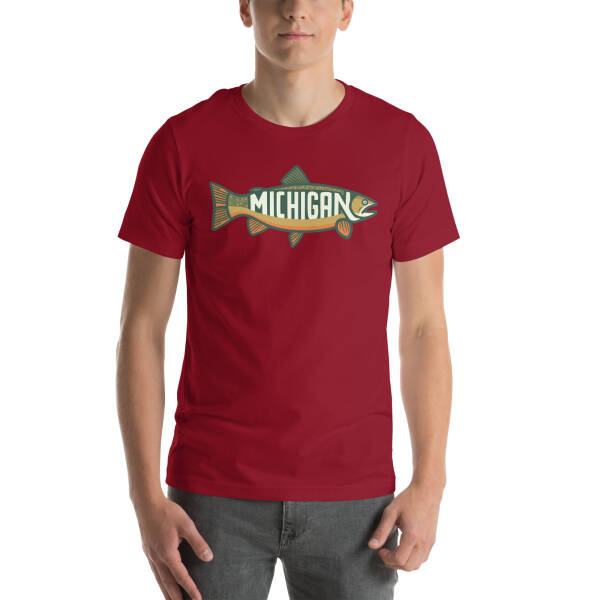 Michigan Trout Unisex T-shirt - Image 3