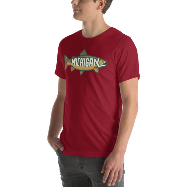 Michigan Trout Unisex T-shirt - Image 6