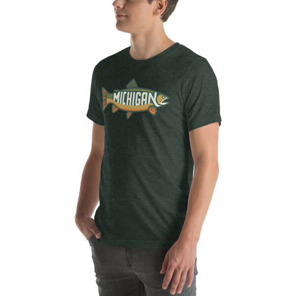 Michigan Trout Unisex T-shirt - Image 18