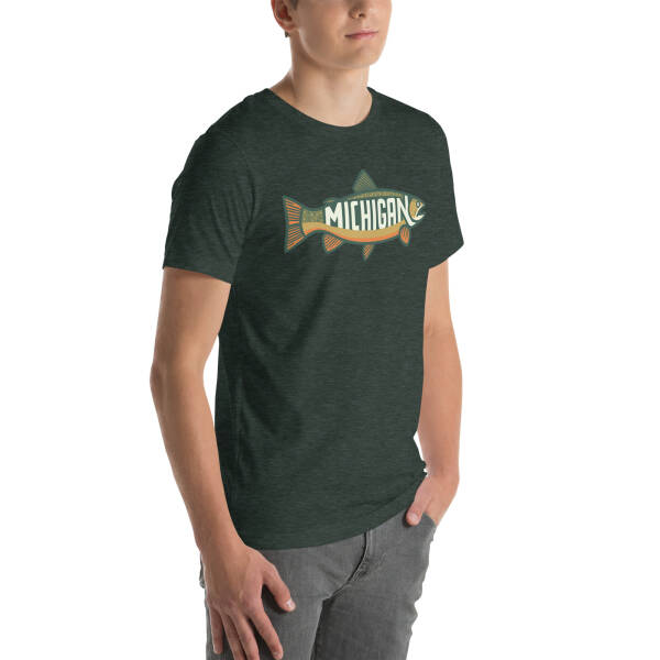 Michigan Trout Unisex T-shirt - Image 20