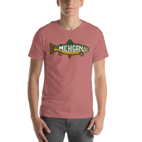 Michigan Trout Unisex T-shirt - Image 27