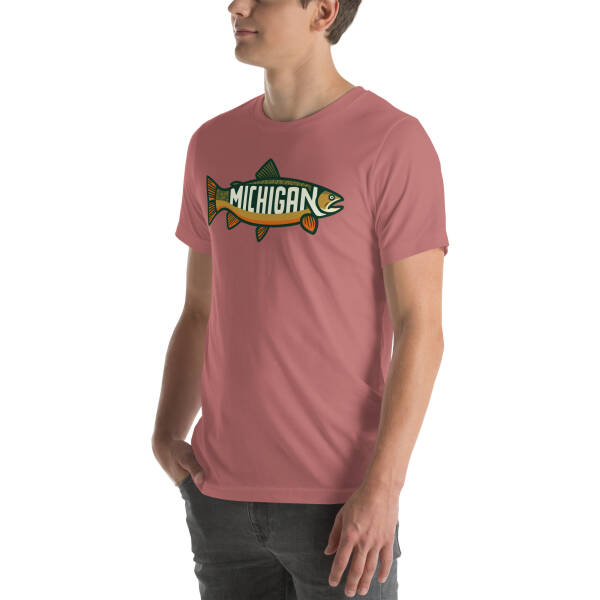 Michigan Trout Unisex T-shirt - Image 30