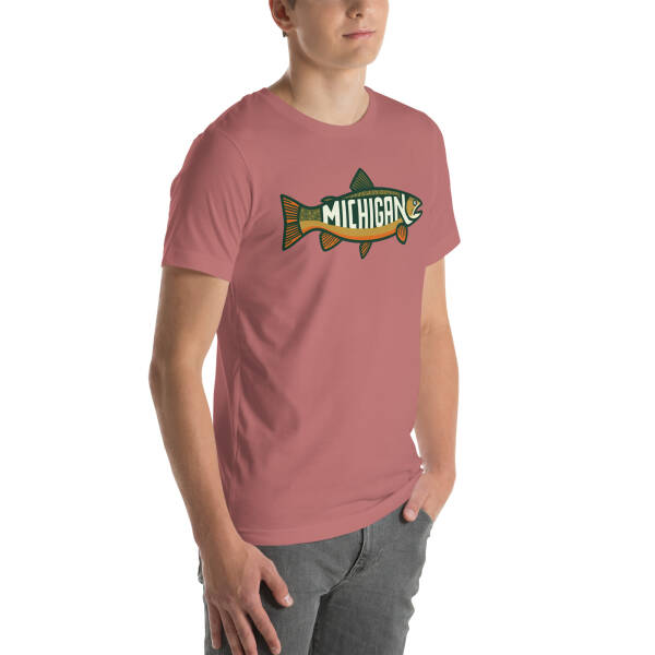 Michigan Trout Unisex T-shirt - Image 32