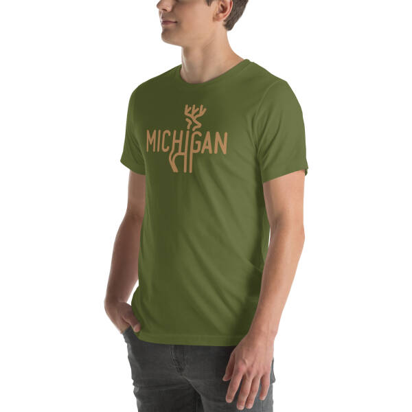 Michigan Deer Unisex T-shirt - Image 4