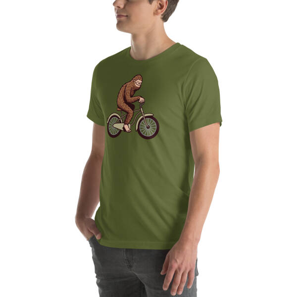 Bigfoot on a Bike Unisex T-shirt - Image 4