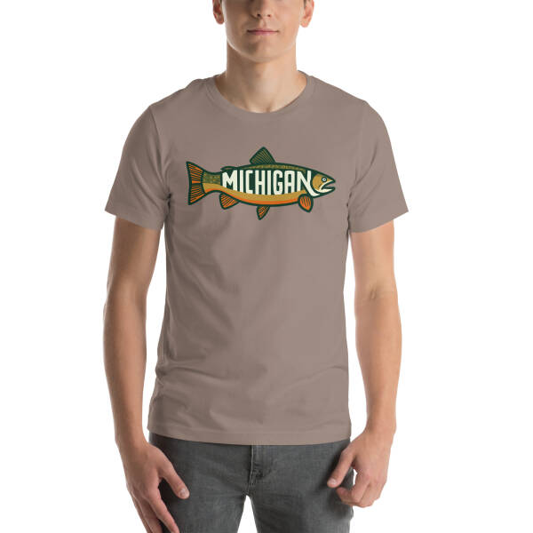 Michigan Trout Unisex T-shirt - Image 39