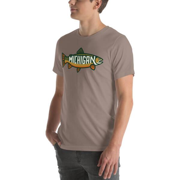 Michigan Trout Unisex T-shirt - Image 42