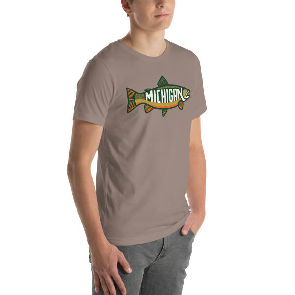 Michigan Trout Unisex T-shirt - Image 44