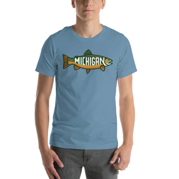 Michigan Trout Unisex T-shirt - Image 33