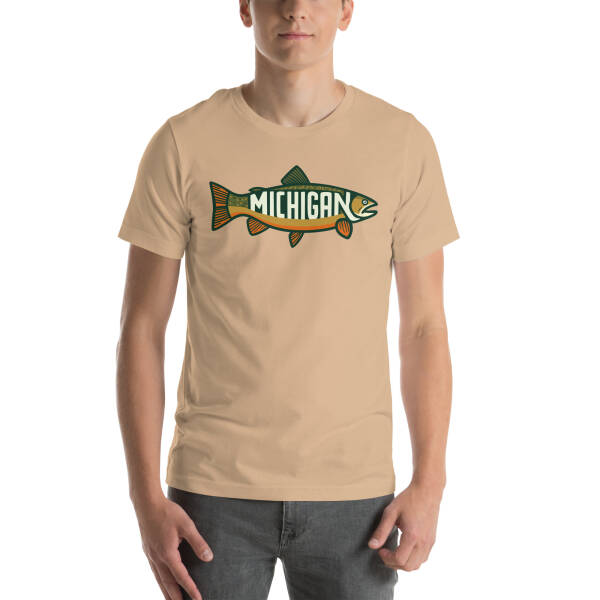 Michigan Trout Unisex T-shirt - Image 57