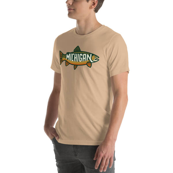 Michigan Trout Unisex T-shirt - Image 60