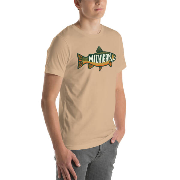 Michigan Trout Unisex T-shirt - Image 62