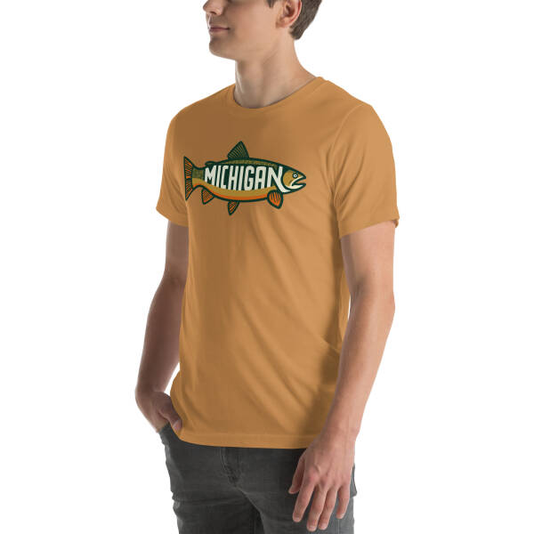 Michigan Trout Unisex T-shirt - Image 54