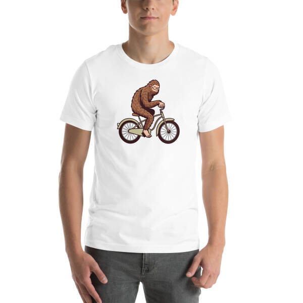 Bigfoot on a Bike Unisex T-shirt - Image 19