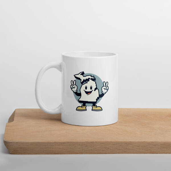 Mr. Michigan White Glossy Mug - Image 2